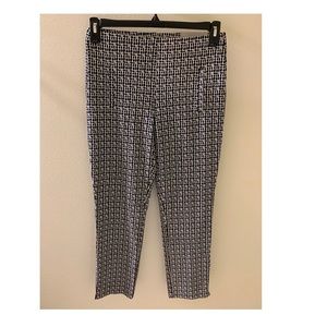 Black white print pants